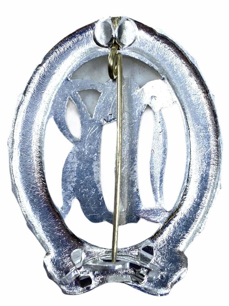 East German DDR Sports Badge Insignia Silver East German DDR Sports Badge Insignia Silver