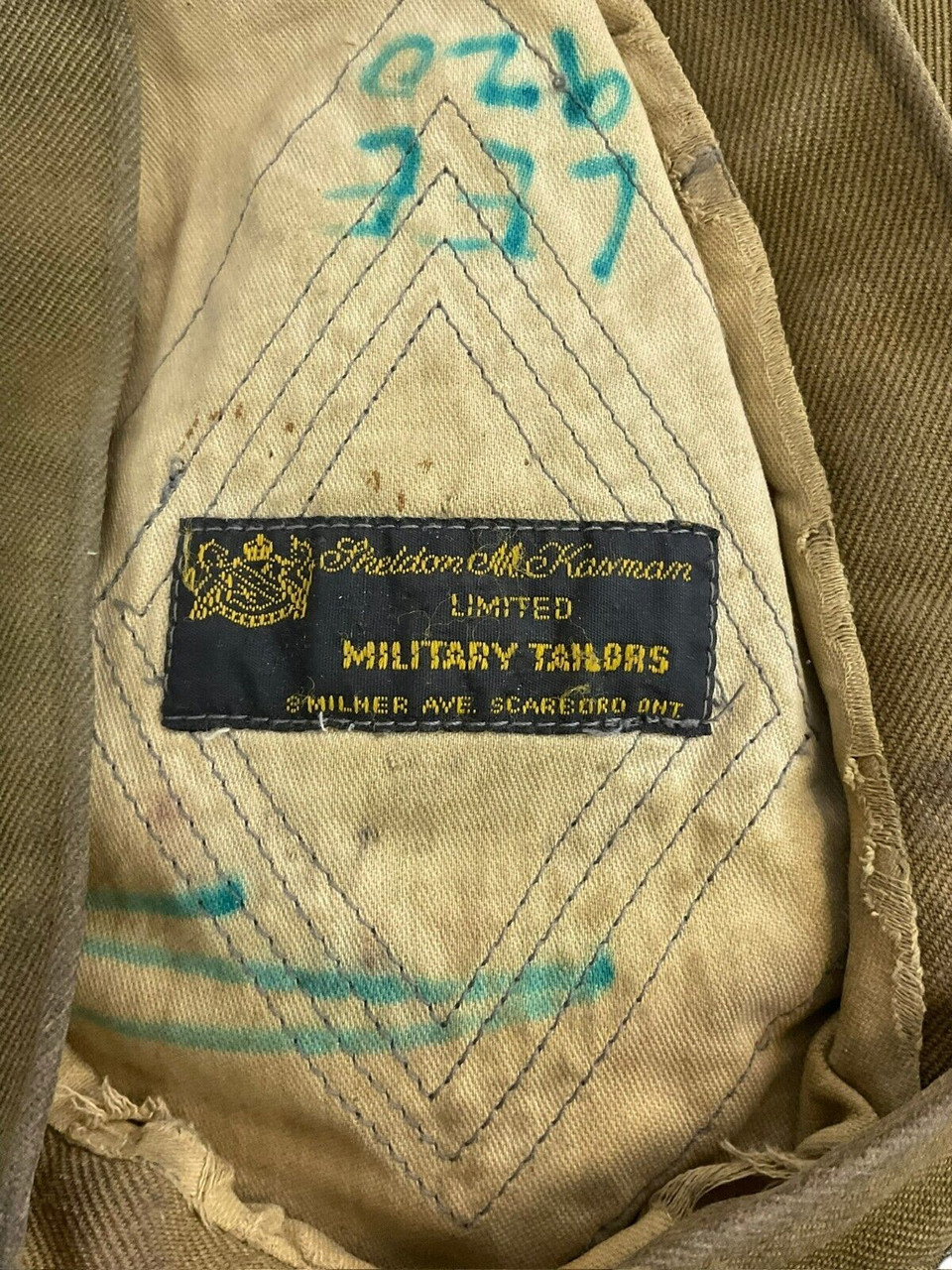 Canadian Army Scottish Khaki Balmoral TOS Size 7 1/8 Named Canadian Army Scottish Khaki Balmoral TOS Size 7 1/8 Named