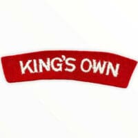 WW2 British King Own Regiment Starch Back Shoulder Title Single WW2 British King Own Regiment Starch Back Shoulder Title Single