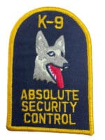 US Absolute Security Control K-9 Yellow Edge Police Patch US Absolute Security Control K-9 Yellow Edge Police Patch