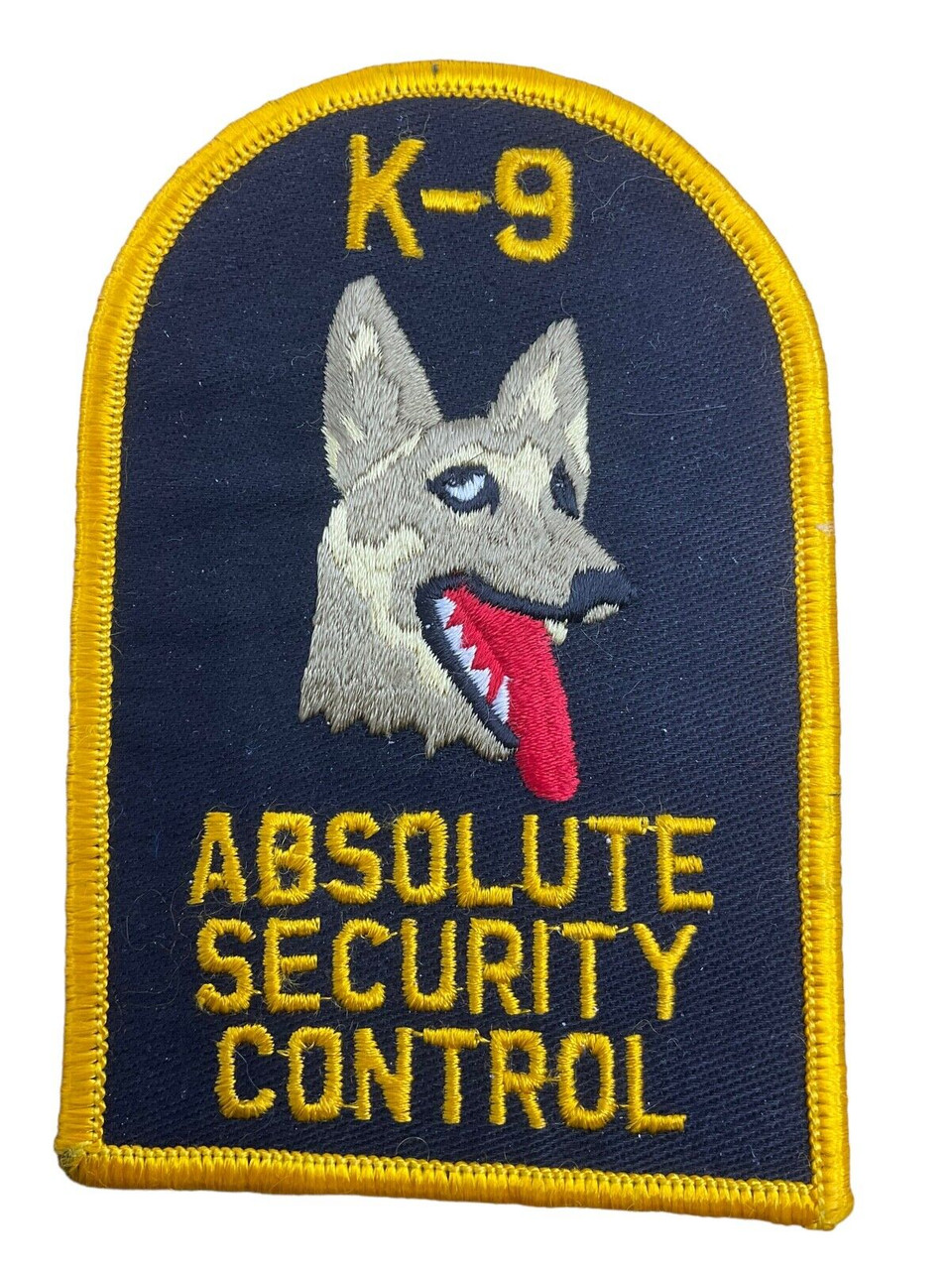 US Absolute Security Control K-9 Yellow Edge Police Patch US Absolute Security Control K-9 Yellow Edge Police Patch