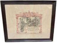 WW1 Canadian CEF 13th Field Artillery Honourable Discharge Certificate Framed