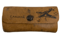 WW2 Canadian British RAF RCAF Patriotic Leather Brush Pouch