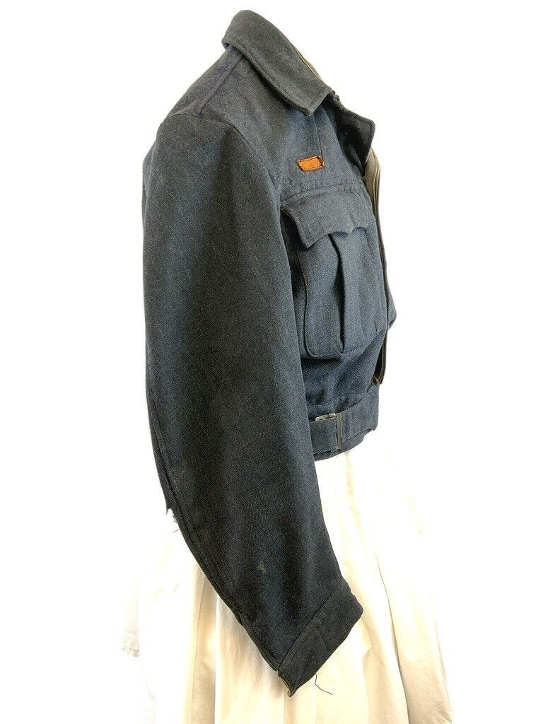 WW2 Canadian RCAF Air Force Battle Dress Jacket 1943 Dated Named Missing Boards WW2 Canadian RCAF Air Force Battle Dress Jacket 1943 Dated Named Missing Boards