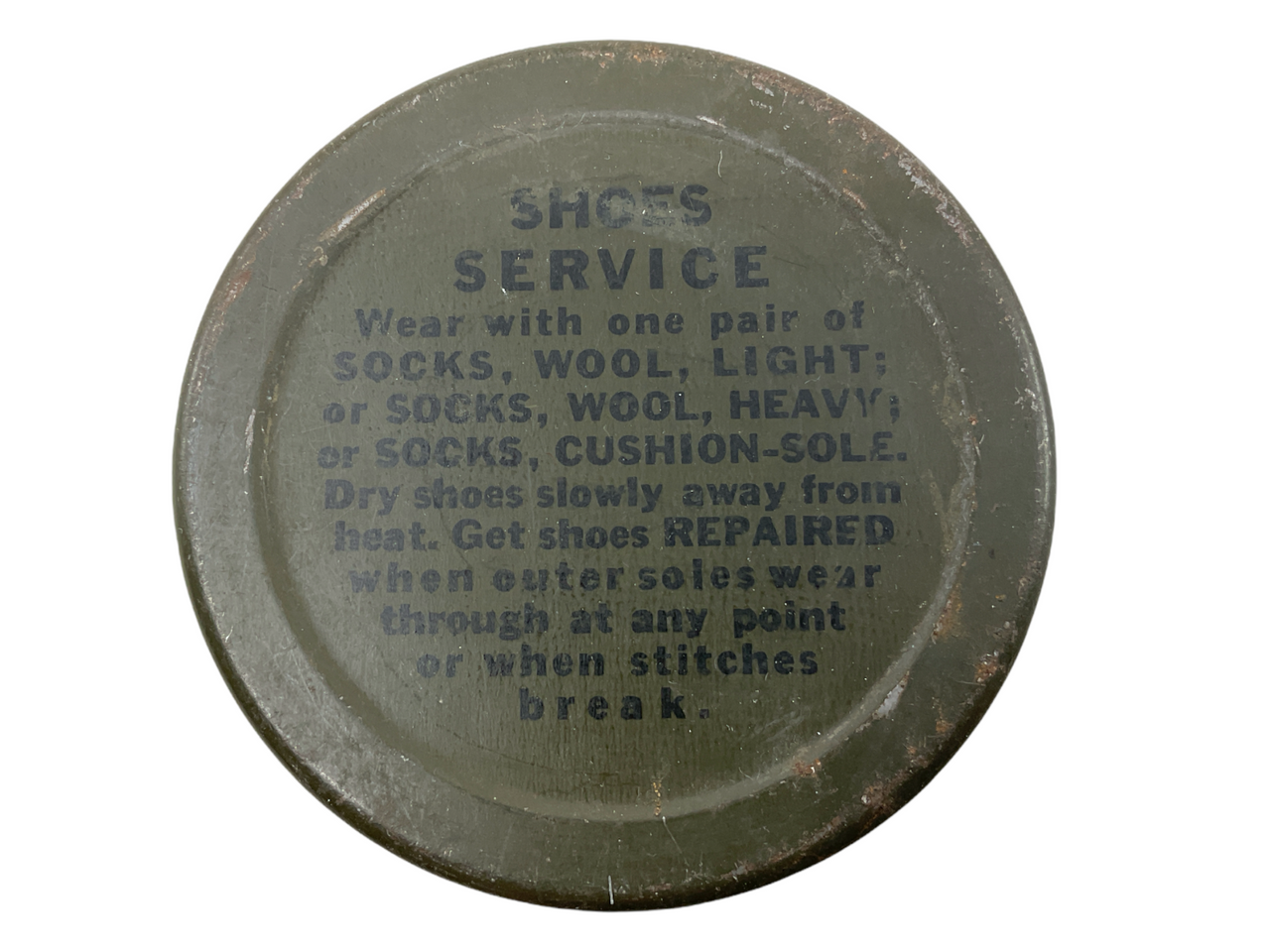 WW2 US Shoe Dubbing Tin Ration WW2 US Shoe Dubbing Tin Ration