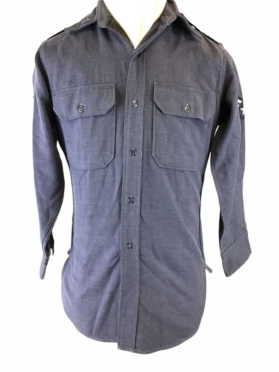 Korean War Era US USAF Blue Shirt Uniform Korean War Era US USAF Blue Shirt Uniform