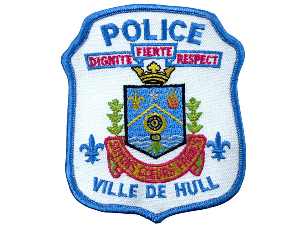 Canadian Ville Du Hull Quebec Blue Edge Police Patch 2 Canadian Ville Du Hull Quebec Blue Edge Police Patch 2