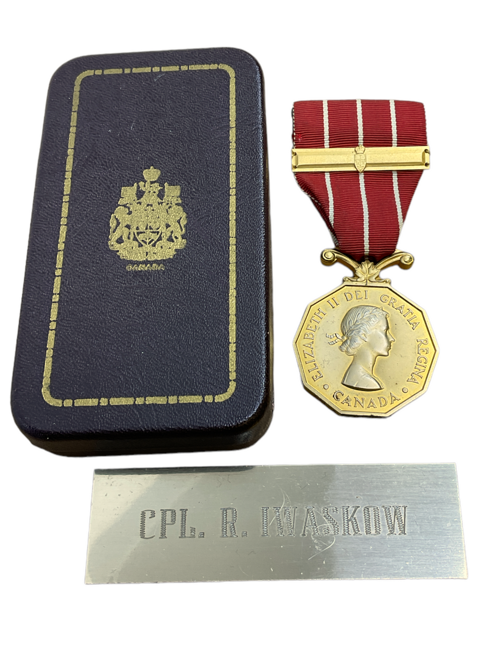 Canadian Forces Decoration Medal CD & Bar Cpl Iwaskow Canadian Forces Decoration Medal CD & Bar Cpl Iwaskow