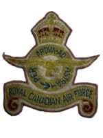 Canadian RCAF Royal Canadian Air Force Chenille Patch Crest Vintage