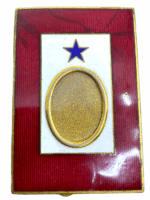 WW1 US AEF HOME FRONT Sons In Service Photo Frame Enamel & Gilt 1917 3 x 2 inch