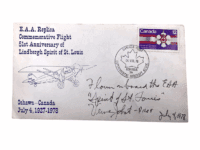 Canadian RCAF First Day Cover Stamp Spirit Of St Louis 51st Year Flight 1978 Canadian RCAF First Day Cover Stamp Spirit Of St Louis 51st Year Flight 1978