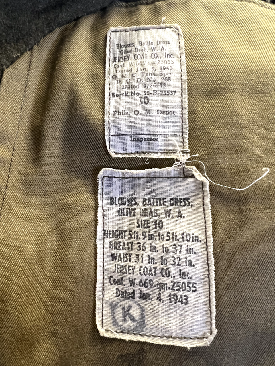 WW2 British RAF Glider Pilot Regiment Officers Battle Dress Jacket Dated 1943 WW2 British RAF Glider Pilot Regiment Officers Battle Dress Jacket Dated 1943