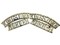 British Kings Own Border Regiment Shoulder Title Pair