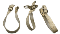 Victorian British Buff White Leather Sabretache Straps X 3 Victorian British Buff White Leather Sabretache Straps X 3