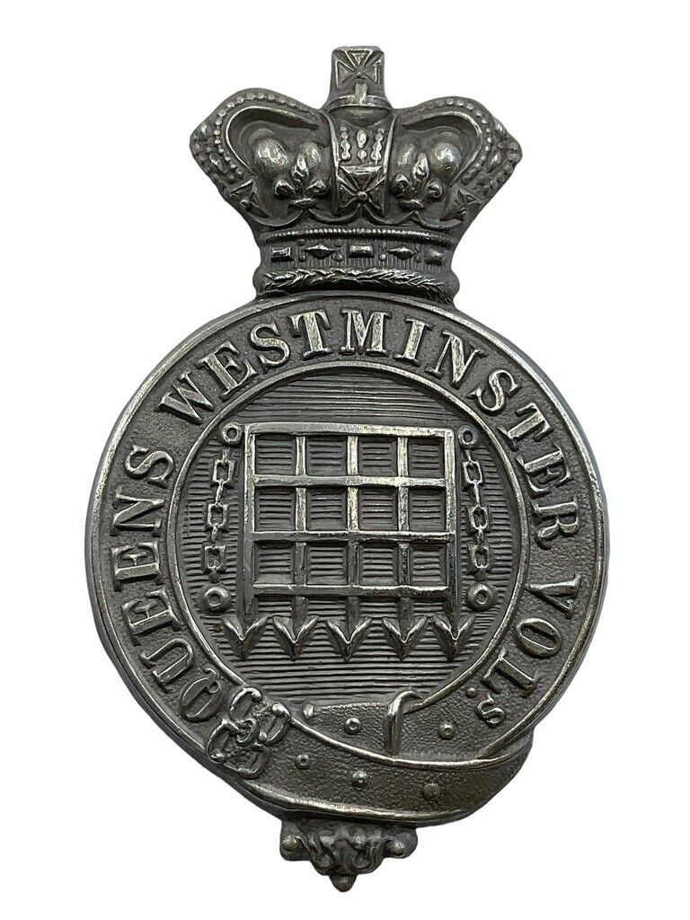 British Victorian Queens Westminster Volunteers 13th Middlesex Glengarry Badge British Victorian Queens Westminster Volunteers 13th Middlesex Glengarry Badge