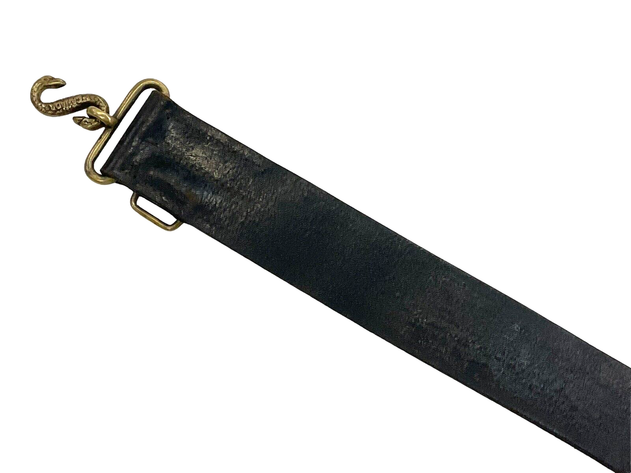 Canadian Militia 1880s Pattern Black Leather Rifles Snake Belt 33 Inches Canadian Militia 1880s Pattern Black Leather Rifles Snake Belt 33 Inches