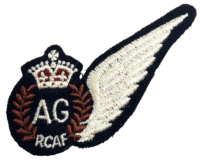 WW2 Canadian RCAF AG Air Gunner Wing Insignia