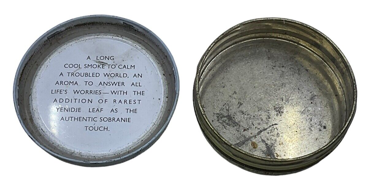WW2 British Vintage The Balkan Sobranie Smoking Mixture Tin Empty WW2 British Vintage The Balkan Sobranie Smoking Mixture Tin Empty