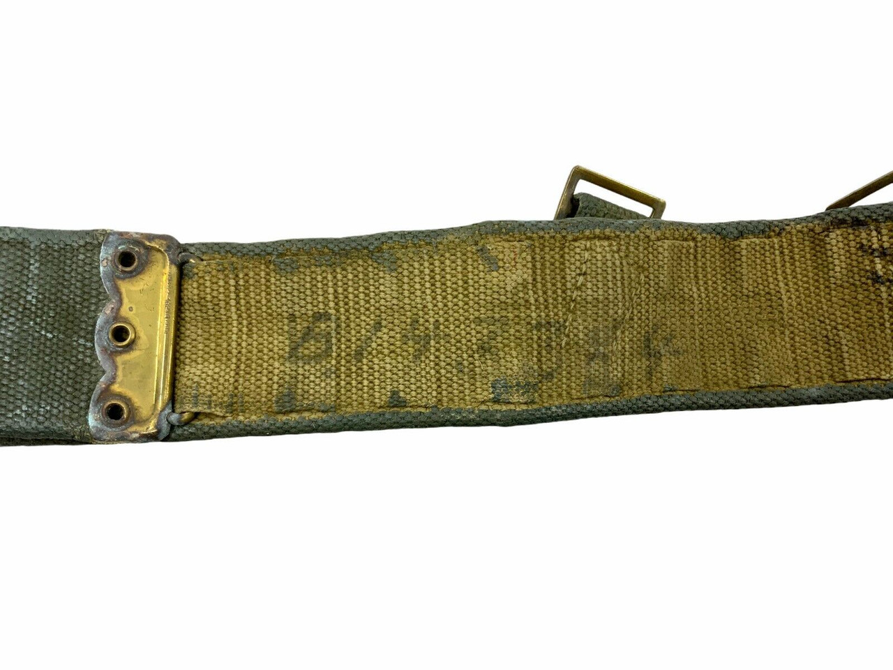 WW2 Canadian 37 Pattern Web Belt Blancoed WW2 Canadian 37 Pattern Web Belt Blancoed