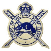 WW2 Canadian Corps Of Military Staff Clerks Jacket Patch Insignia