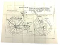 WW2 British Technical Drawing Airborne Bicycle Original 24 x 20 Inches 3