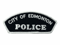 Canadian City Of Edmonton Alberta White Edge Police Patch