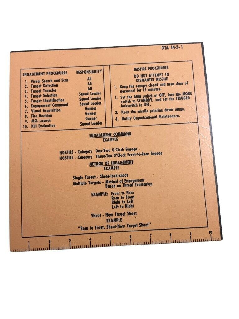 US Army Chaparral Card Vulcan Cannon Cards X 4 1979 Dated US Army Chaparral Card Vulcan Cannon Cards X 4 1979 Dated