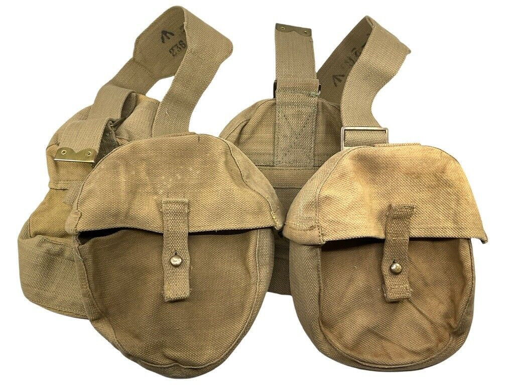 WW1 British BEF Lewis Pouches X 4 1918 Dated P08 Pattern Webbing WW1 British BEF Lewis Pouches X 4 1918 Dated P08 Pattern Webbing