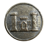 WW1 US AEF Engineers DUI Collar Badge Screw Back Insignia WW1 US AEF Engineers DUI Collar Badge Screw Back Insignia