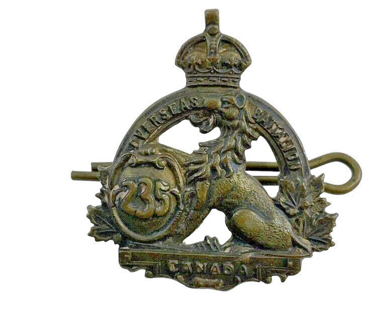 WW1 Canadian CEF 235th Battalion Collar Insignia Single WW1 Canadian CEF 235th Battalion Collar Insignia Single