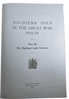 WW1 British BEF Soldiers Died in the Great War Part 63 HLI HC Reference Book
