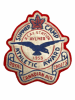 Canadian RCAF Air Cadets Aylmer Summer Camp Athletic Award Patch 1953
