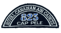 Canadian RCAC Air Cadets 823 Cap Pele Shoulder Title Insignia Patch
