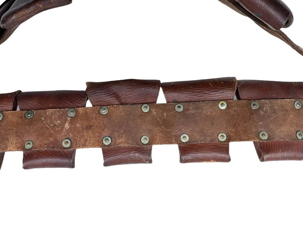 WW1 Canadian CEF 12 Pouch Ammo Bandoleer RCN Navy Pattern Calgary 1915 Date RARE WW1 Canadian CEF 12 Pouch Ammo Bandoleer RCN Navy Pattern Calgary 1915 Date RARE