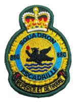 Canadian Forces RCAF 880 Squadron Heraldic Colour Crest Patch Vintage