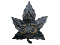WW1 Canadian CEF 33rd Battalion Collar Insignia Single