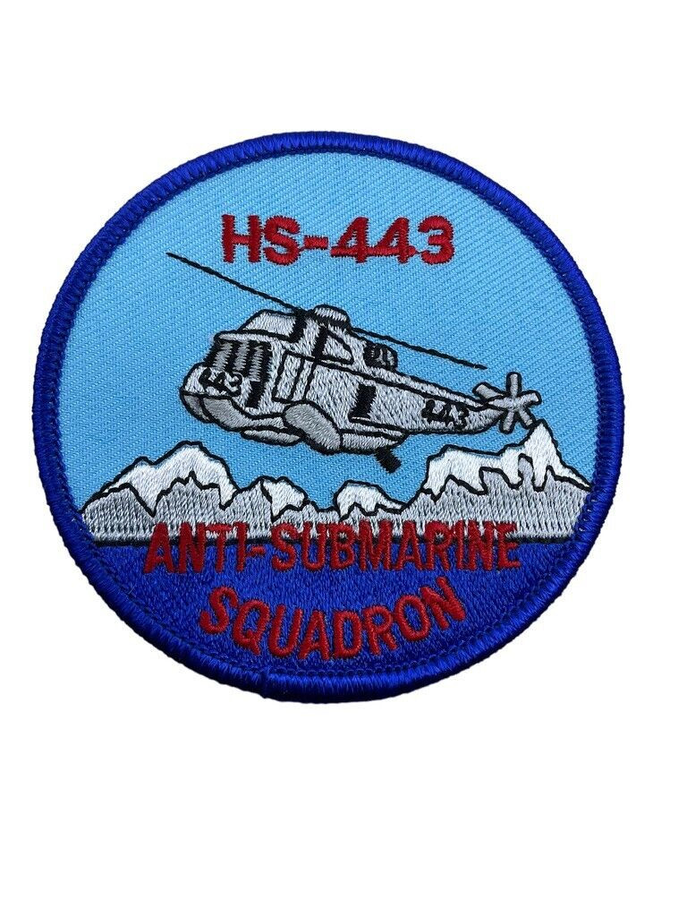 Canadian Forces RCAF 443 Helicopter Squadron Anti-Submarine Colour Crest Patch Canadian Forces RCAF 443 Helicopter Squadron Anti-Submarine Colour Crest Patch