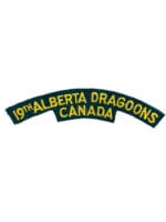 Canadian 19th Alberta Dragoons Shoulder Title Single
