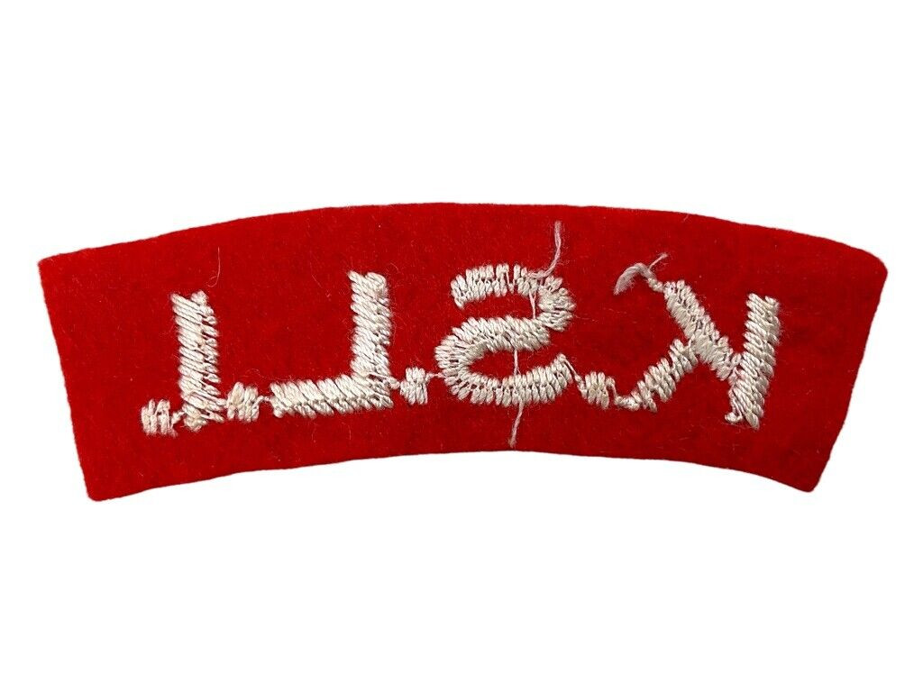 WW2 British KSLI Kings Shropshire Light Inf Starch Back Shoulder Title Single WW2 British KSLI Kings Shropshire Light Inf Starch Back Shoulder Title Single