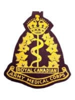 WW2 Canadian RCAMC Medical Corps Flocked Jacket Crest Patch