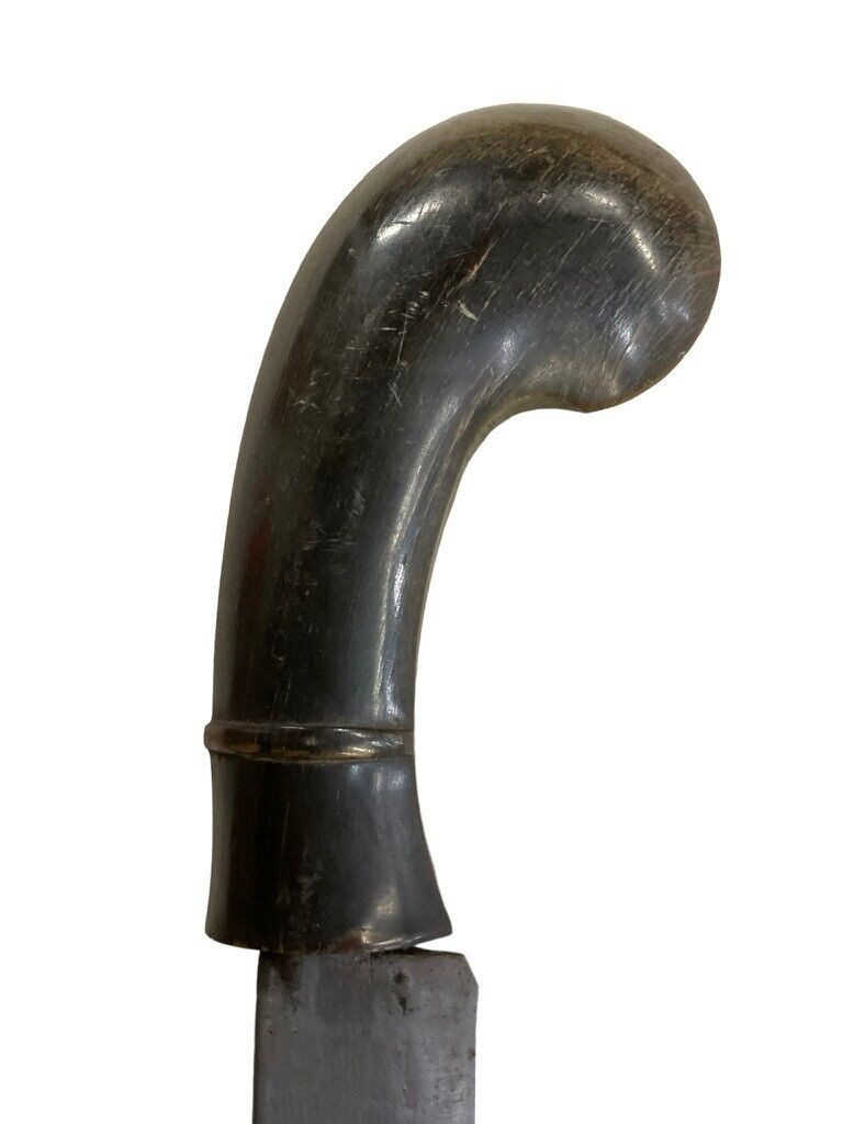 South East Asian Knife with Horn Handle and Scabbard Vintage South East Asian Knife with Horn Handle and Scabbard Vintage