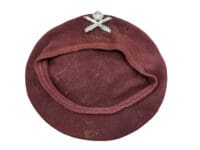 WW1 Canadian British MGC CMGC CEF BEF Veterans Maroon Beret With Cap Badge