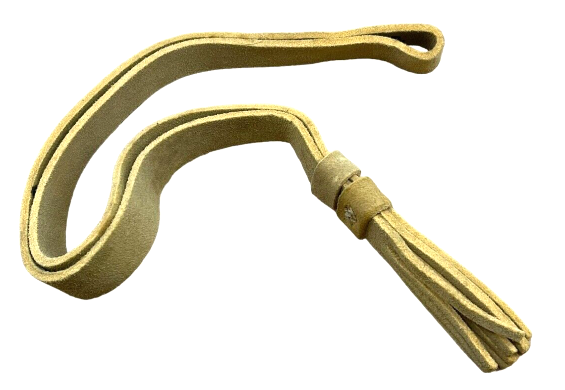 WW1 British BEF 1918 Dated Slade Wallace Buff White Leather Sword Knot WW1 British BEF 1918 Dated Slade Wallace Buff White Leather Sword Knot