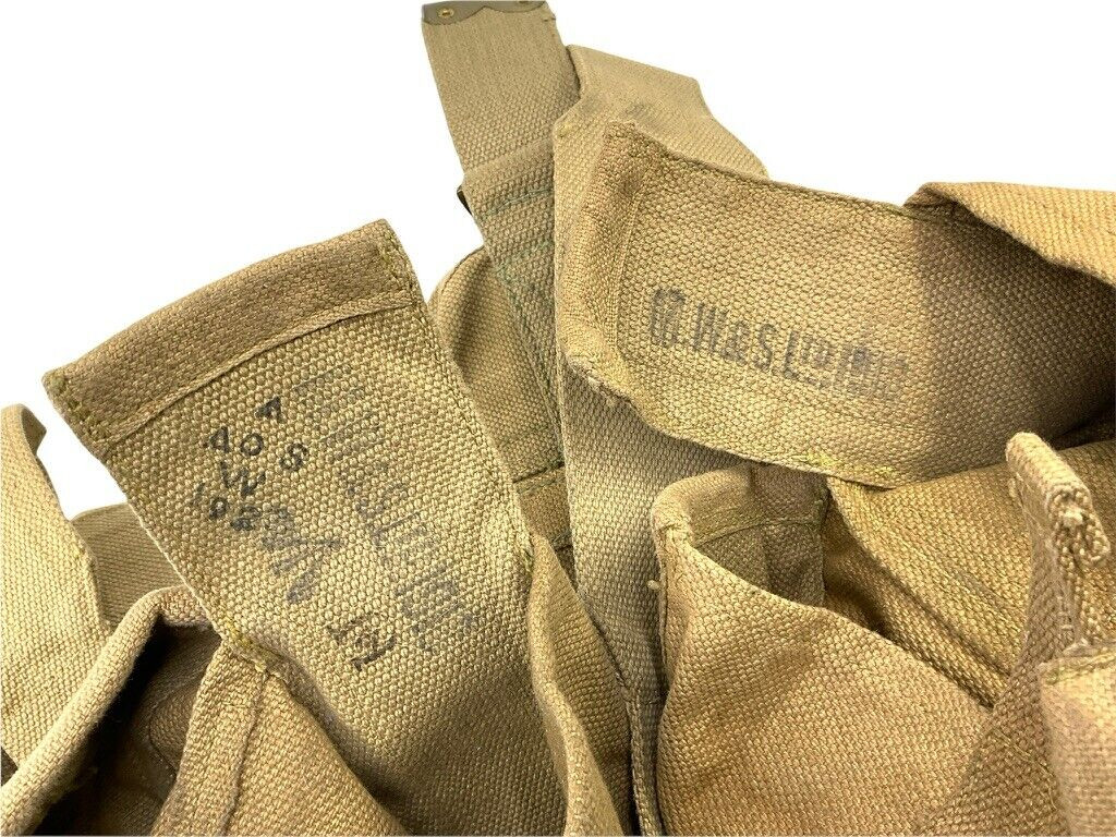 WW1 British BEF Lewis Pouches X 4 1918 Dated P08 Pattern Webbing WW1 British BEF Lewis Pouches X 4 1918 Dated P08 Pattern Webbing