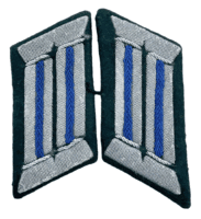 WW2 German Army Officers Transport Blue Piped Collar Insignia Pair
