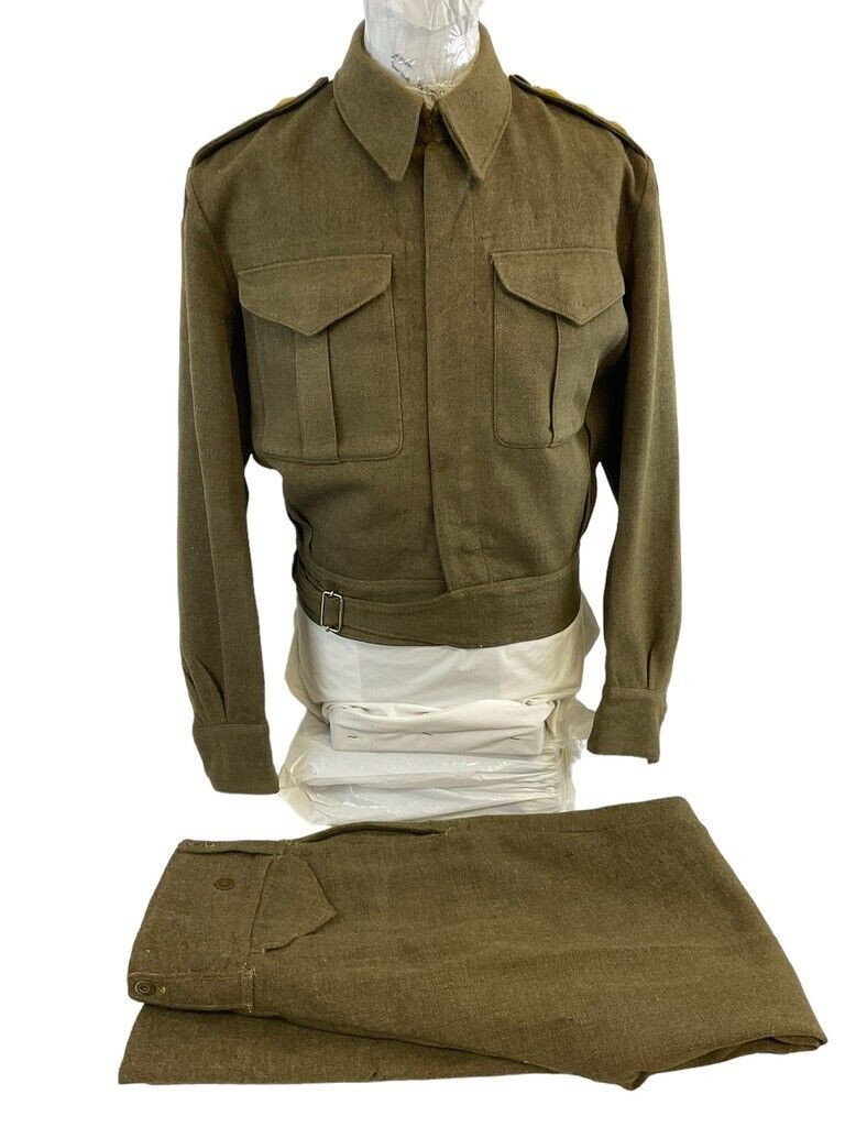 WW2 Canadian Armoured Corps Officers Battle Dress Jacket and Trousers WW2 Canadian Armoured Corps Officers Battle Dress Jacket and Trousers