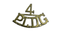 WW2 Canadian 4th PLDG Princess Louise Dragoon Guards Metal Shoulder Title Single