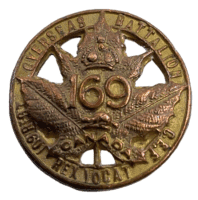 WW1 Canadian CEF 169th Collar Badge Insignia Single Pin Back