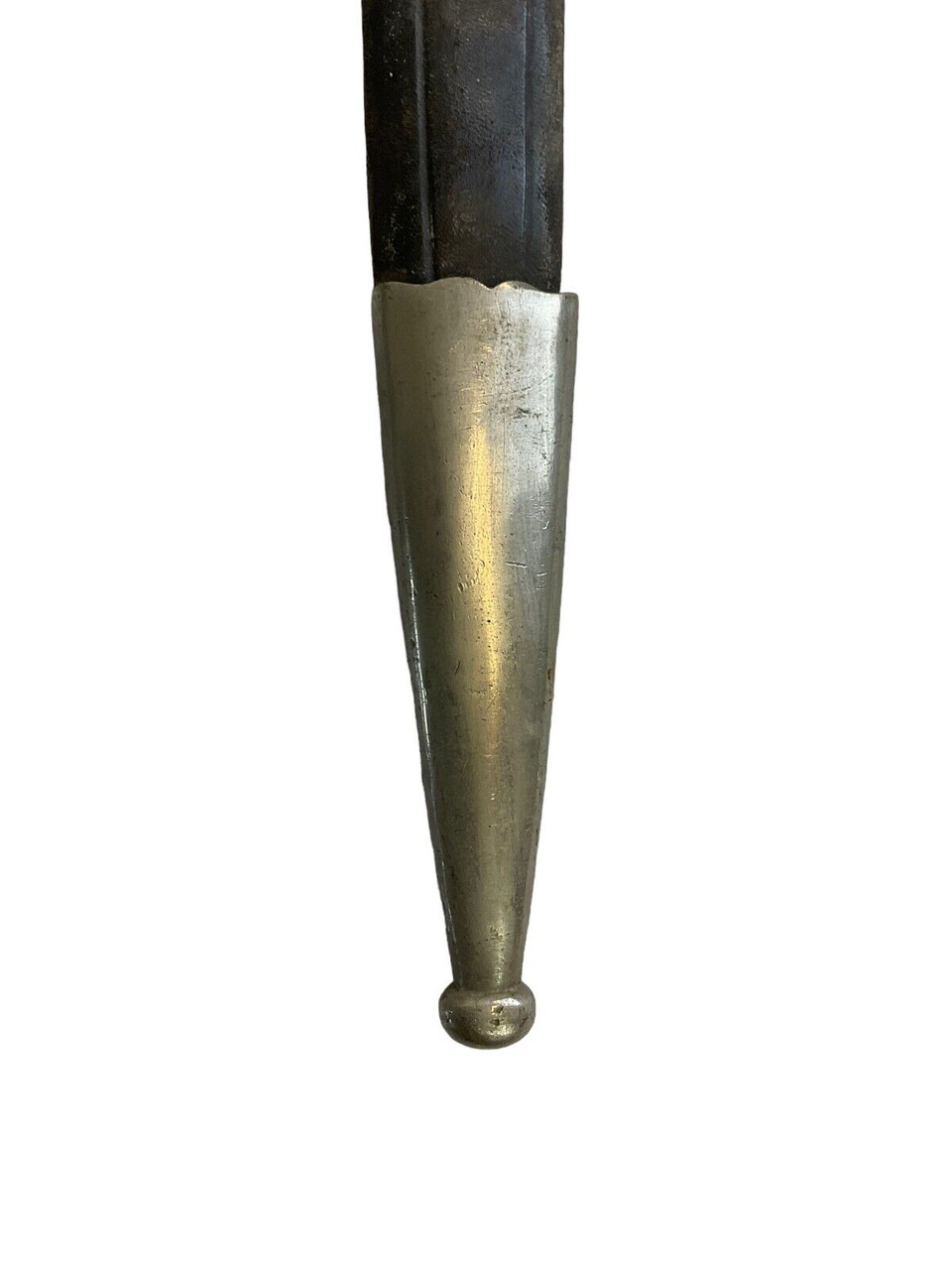 WW1 Imperial German Model 1898 Pipe Back Bayonet & Leather Scabbard Chromed WW1 Imperial German Model 1898 Pipe Back Bayonet & Leather Scabbard Chromed