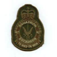 RCAF CAF Canadian 407 Squadron Heraldic OD Crest Patch